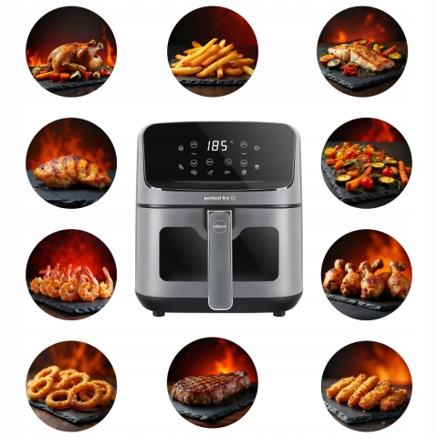 FRYTKOWNICA BEZTŁUSZCZOWA 1500W 4,2L ELDOM AIR FRYER 8 PROGRAMÓW I PODGLĄD