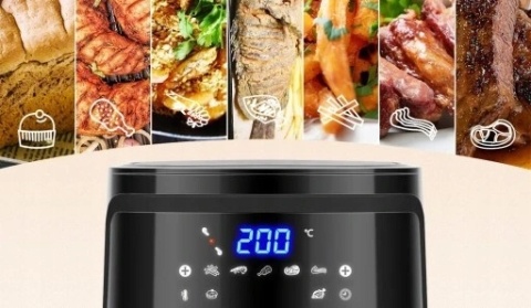 FRYTKOWNICA BEZTŁUSZCZOWA 7L 1900W Z LCD, 7 PROGRAMÓW I 360° CYRKULACJĄ
