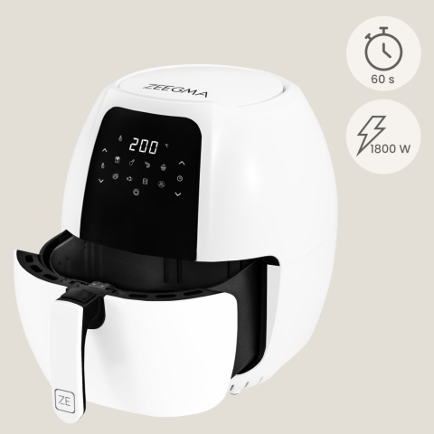 FRYTKOWNICA BEZTŁUSZCZOWA AIR FRYER 1800W, MISA 7,7L, KOSZ 6L, 9 PROGRAMÓW