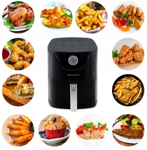 FRYTKOWNICA BEZTŁUSZCZOWA BERDSEN 1800W - ENERGOOSZCZOWA, INTUICYJNY TIMER