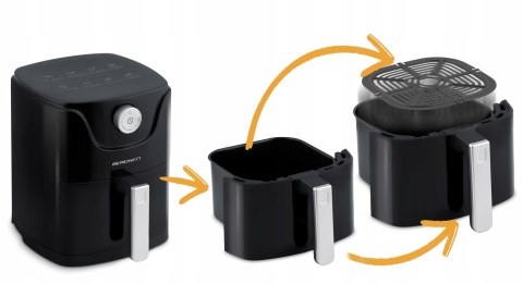 FRYTKOWNICA BEZTŁUSZCZOWA BERDSEN 1800W - ENERGOOSZCZOWA, INTUICYJNY TIMER