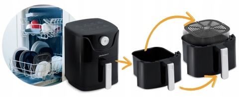 FRYTKOWNICA BEZTŁUSZCZOWA BERDSEN 1800W - ENERGOOSZCZOWA, INTUICYJNY TIMER