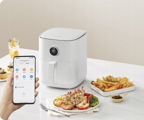 FRYTKOWNICA BEZTŁUSZCZOWA XIAOMI 4,5L SMART AIR FRYER, 100 PRZEPISÓW, 24H