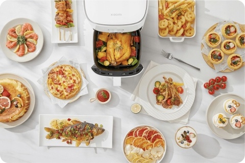 FRYTKOWNICA BEZTŁUSZCZOWA XIAOMI 4,5L SMART AIR FRYER, 100 PRZEPISÓW, 24H
