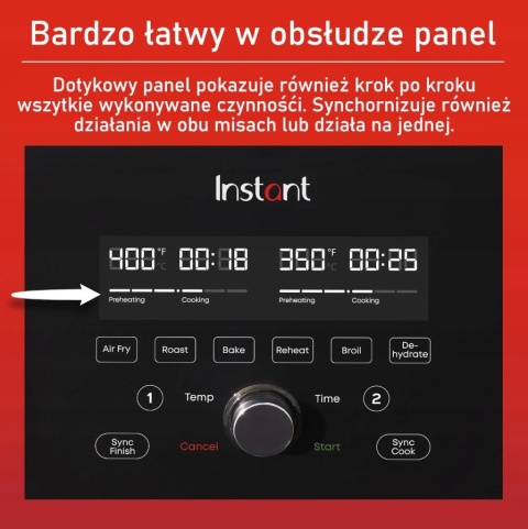 FRYTKOWNICA BEZTŁUSZCZOWA INSTANT VORTEX VERSAZONE CLEAR COOK 8,5L/2KOSZE