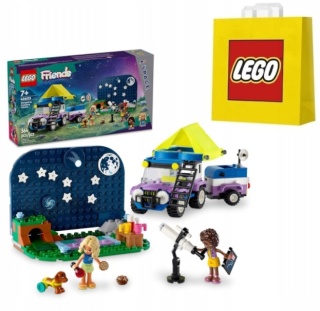 LEGO FRIENDS 42603 - KAMPER Z MOBILNYM OBSERWATORIUM I TOREBKĄ PREZENTOWĄ