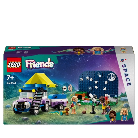 LEGO FRIENDS 42603 - KAMPER Z MOBILNYM OBSERWATORIUM I TOREBKĄ PREZENTOWĄ
