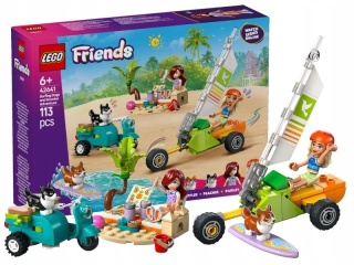 LEGO FRIENDS 42641 PRZYGODA Z SURFUJĄCYMI PSAMI I SKUTEREM 113 ELEMENTÓW