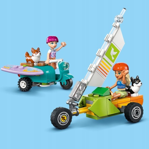 LEGO FRIENDS 42641 PRZYGODA Z SURFUJĄCYMI PSAMI I SKUTEREM 113 ELEMENTÓW