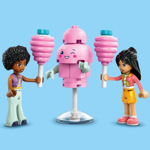 LEGO FRIENDS 42643: STOISKO Z WATĄ CUKROWĄ, SKUTER I 2 MINILALECZKI ZABAWKA