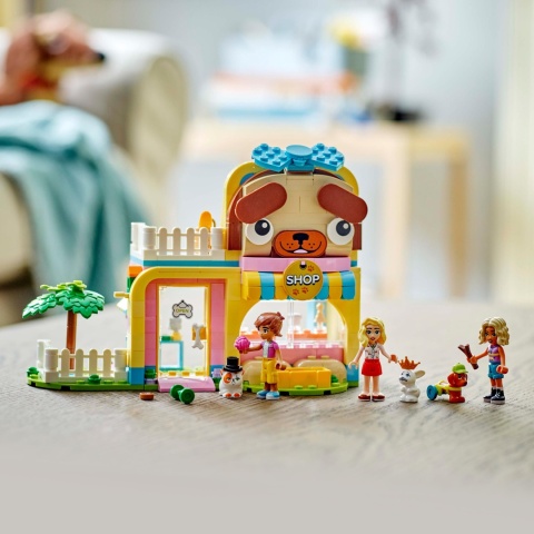 LEGO FRIENDS 42650 SKLEP Z AKCESORIAMI DLA ZWIERZĄT: MINIFIGURY I ZWIERZĘTA