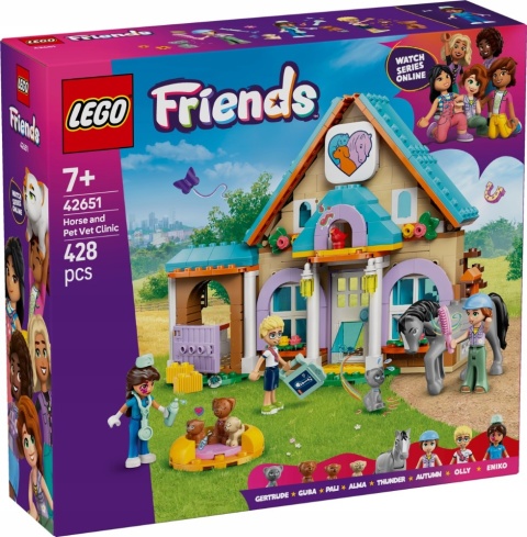 LEGO FRIENDS 42651 KOŃ I LECZNICA DLA ZWIERZĄT 428 ELEMENTÓW +7 LAT ZABAWA