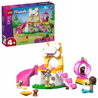 LEGO FRIENDS 42665 - PLAC ZABAW DLA PSÓW, 2 MINILALECZKI, 3 PSY, AKCESORIA