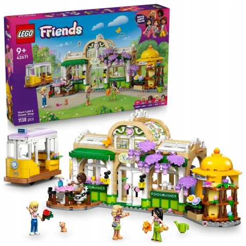 LEGO FRIENDS ZIELONA KAWIARNIA I KWIACIARNIA 1138EL TRAMWAJ 4 LALKI ZABAWA
