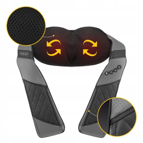 MASAŻER MASUJĄCY GRZEJĄCY ELEGANCKA TORBA ZESTAW SZYI KARKU SHIATSU LUXURY+