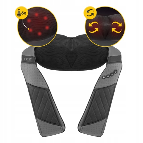 MASAŻER MASUJĄCY GRZEJĄCY ELEGANCKA TORBA ZESTAW SZYI KARKU SHIATSU LUXURY+