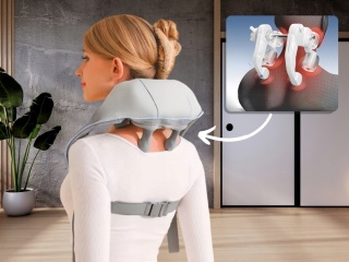 MASAŻER PODGRZEWANY KOŁNIERZ PAS MASUJĄCY ALPHA DO SZYI KARKU CIAŁA PLECÓW