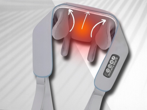 MASAŻER PODGRZEWANY KOŁNIERZ PAS MASUJĄCY ALPHA DO SZYI KARKU CIAŁA PLECÓW