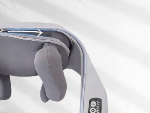 MASAŻER PODGRZEWANY KOŁNIERZ PAS MASUJĄCY ALPHA DO SZYI KARKU CIAŁA PLECÓW