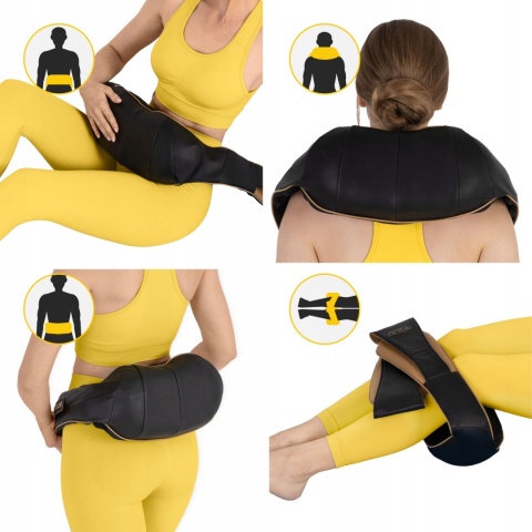 MASAŻER PODGRZEWANY PAS MASUJĄCY SHIATSU PRO + DO SZYI KARKU PLECÓW CIAŁA