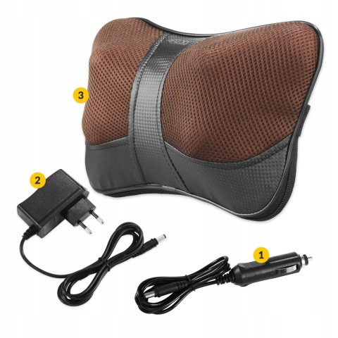 MASAŻER PODUSZKA MASUJĄCA PLECÓW KARK CIAŁO NOGI RELAKS SHIATSU GRZEJĄCY