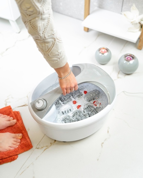 Masażer do stóp first austria PODGRZEWANIE WIBRACJE + BĄBELKI, HYDROMASAŻER