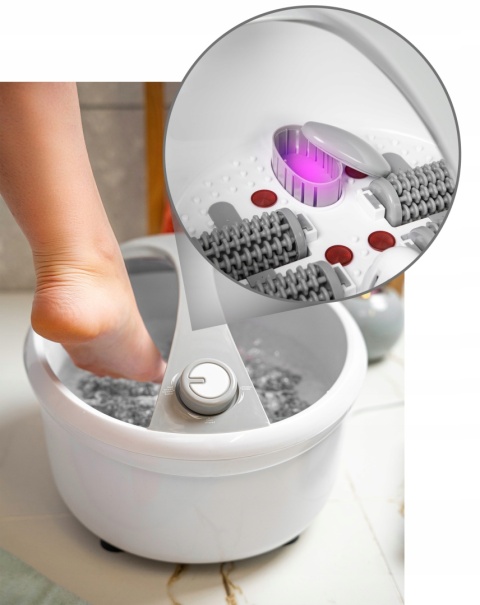 Masażer do stóp first austria PODGRZEWANIE WIBRACJE + BĄBELKI, HYDROMASAŻER