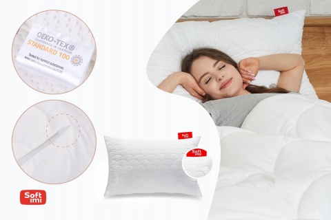 PODUSZKA 40X70 PIKOWANA GRUBA ZAMEK ANTYALERGICZNA CAŁOROCZNA WYGODNA