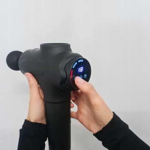 Pistolet do Masażu Masażer Wibracyjny 12 Końcówek Gun Mocny do Ciała Plecó