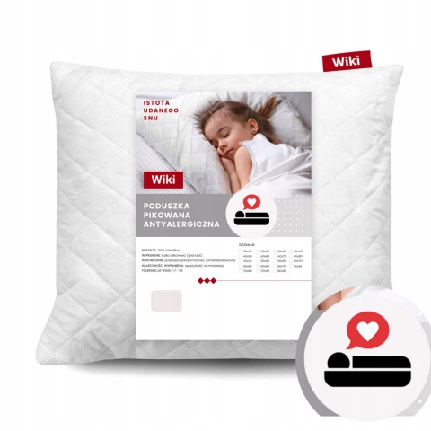 Poduszka 40x40 jasiek z regulacją wysokości antyalergiczna całoroczna