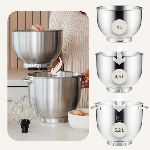 ROBOT KUCHENNY PLANEET TRIO 3 MISY 5,2L POKRYWA 10W1 ROTACJA PLANETARNA