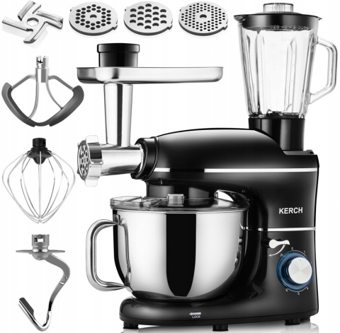 ROBOT KUCHENNY PLANETARNY KERCH ROTARY 6,2L 4000W MOCNY Z METALOWYM NAPĘDEM