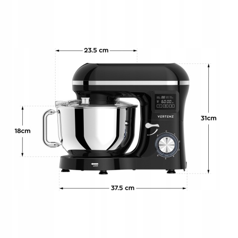 ROBOT KUCHENNY PLANETARNY VERTENZ COSMIQ 50: MISA 6,2L, 4 KOŃCÓWKI, TIMER