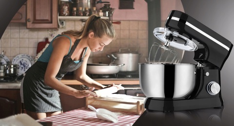 ROBOT KUCHENNY RETOO 3200W 6L MISĄ PLANETARNY 3W1 Z HAKIEM TRZEPACZKĄ MIX