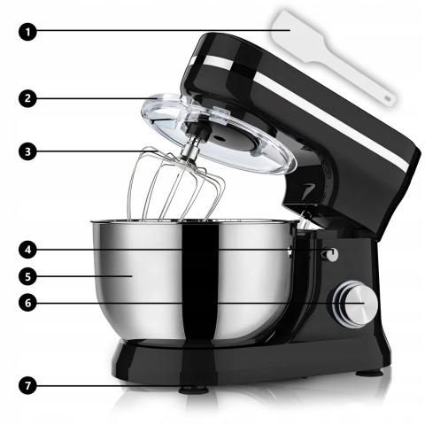 ROBOT KUCHENNY RETOO 3200W 6L MISĄ PLANETARNY 3W1 Z HAKIEM TRZEPACZKĄ MIX