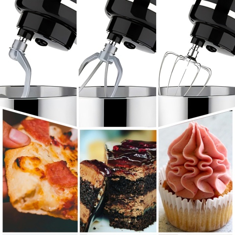 ROBOT KUCHENNY RETOO 3200W 6L MISĄ PLANETARNY 3W1 Z HAKIEM TRZEPACZKĄ MIX