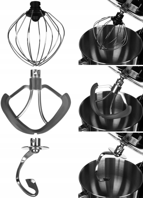 ROBOT KUCHENNY RUHHY 2200W PLANETARNY 6,2L 3 AKCESORIA + RĘKAW CUKIERNICZY