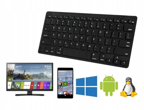 Bezprzewodowa Klawiatura Bluetooth Smart Tv Tablet Pc Tv Ios Telefon Laptop