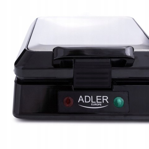 Duża Gofrownica Adler Mocna 1500W 4 Chrupkie Gofry Mocna Wydajna