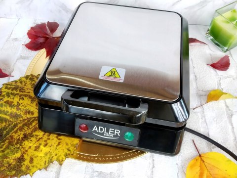 Duża Gofrownica Adler Mocna 1500W 4 Chrupkie Gofry Mocna Wydajna