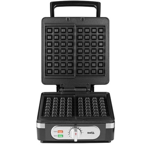 Gofrownica 2 Duże Chrupiące Gofry Duża Mocna 1400W Czarna Wydajna