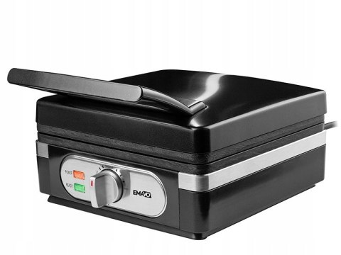 Gofrownica 2 Duże Chrupiące Gofry Duża Mocna 1400W Czarna Wydajna