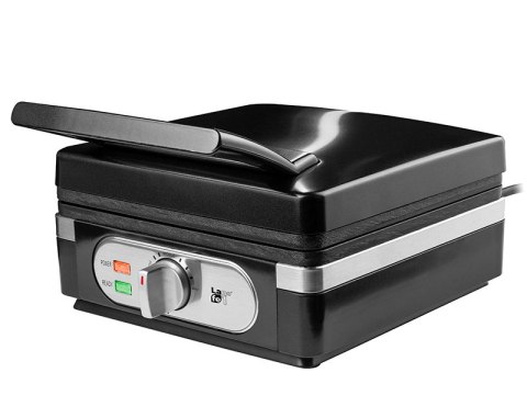 Gofrownica 2 Duże Gofry Chrupiące Regulacja 1400W Mocna Czarna