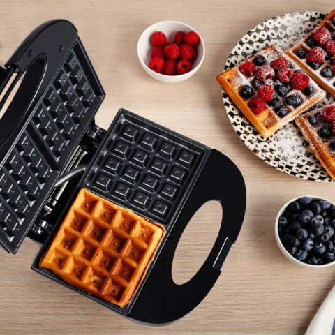 Gofrownica 2 Duże Gofry Ik1601 Ideal 1400W Mocna Wydajna Czarna