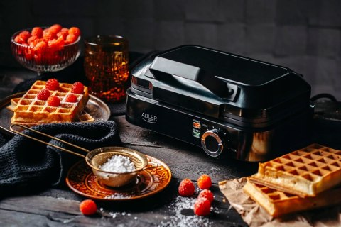 Gofrownica 2000W Xxl Na 2 Duże Gofry Płynna Regulacja Temperatury Non-Stick