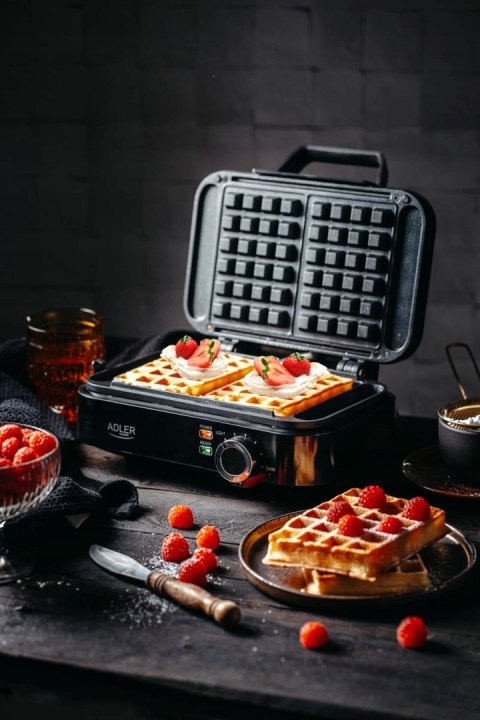 Gofrownica 2000W Xxl Na 2 Duże Gofry Płynna Regulacja Temperatury Non-Stick