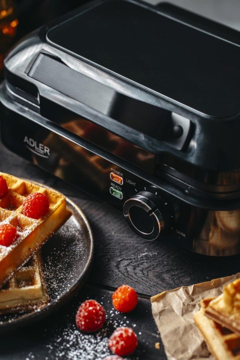 Gofrownica 2000W Xxl Na 2 Duże Gofry Płynna Regulacja Temperatury Non-Stick