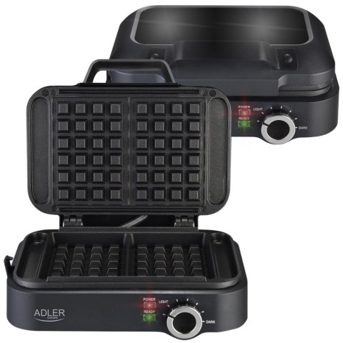 Gofrownica 2000W Xxl Na 2 Duże Gofry Płynna Regulacja Temperatury Non-Stick