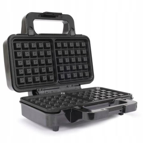 Gofrownica 3W1 Grill Opiekacz Toster Do Kanapek Mocna Duża Czarna
