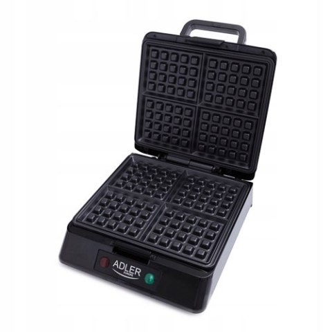 Gofrownica Adler Ad 3036 4 Gofry 1500W Lampki Duża Mocna Czarna